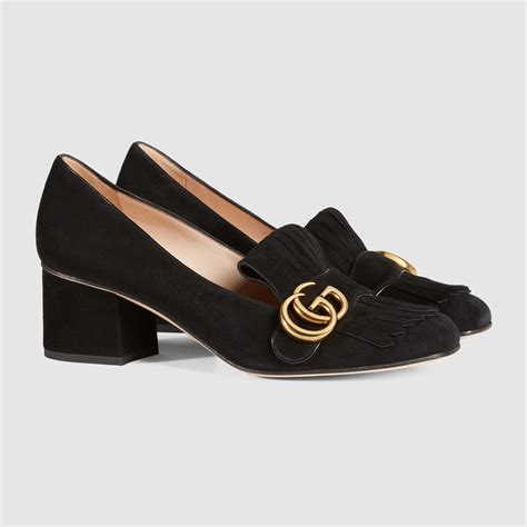 the real real gucci suede black heels|gucci heels On Sale .